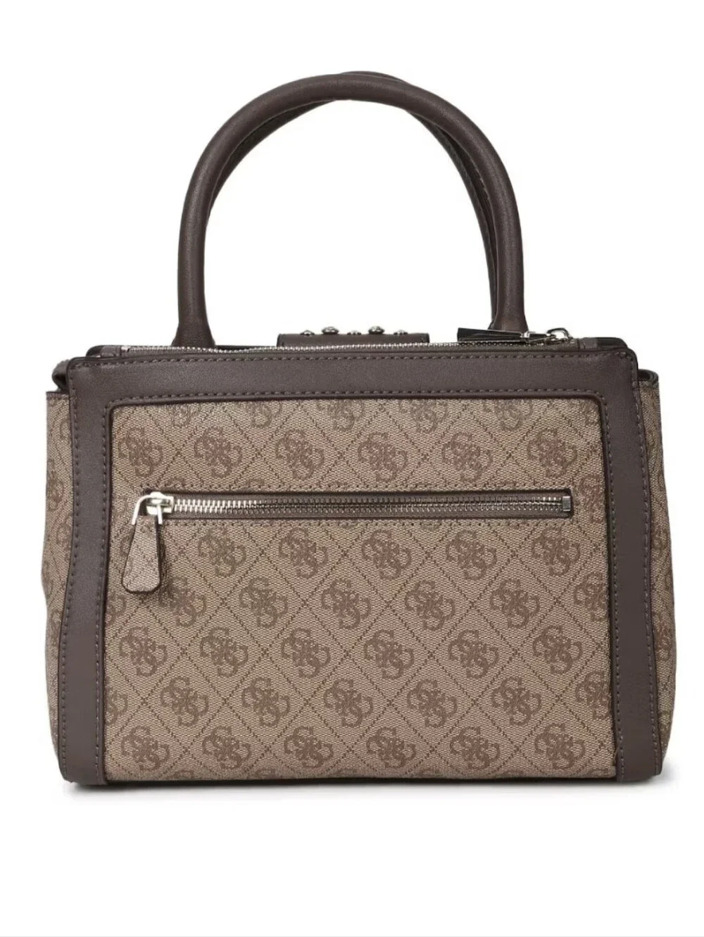 Guess-Bling Society Satchel (Mocha Logo Signature)